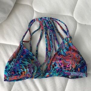 Cute paisley swim top with string back